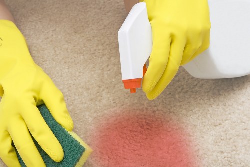 Steam carpet cleaning equipment in a Hornchurch home