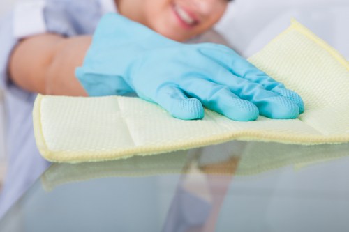 Cleaner preparing carpet cleaning equipment safely before a job