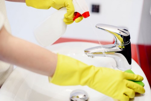Hornchurch Carpet Cleaners team using PPE during a cleaning job